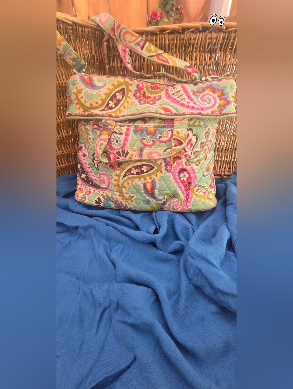 Retired Vera Bradley Quilted Convertable Crossover Tote - Tutti Frutti Paisley